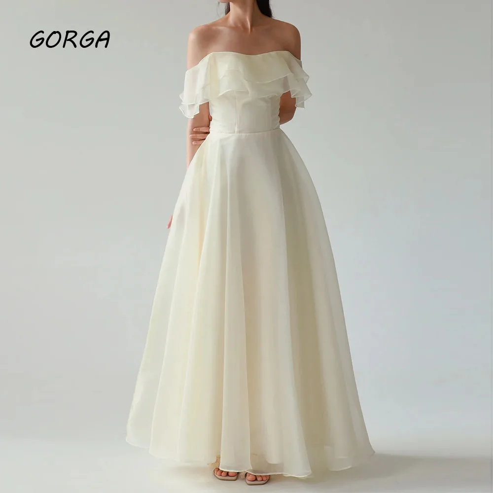 GORGA Simple Fairy Organza A Line Korean Weddding Dresses Photo shoot 2024 Off Shoulder Garden Bridal Gowns Floor Length
GORGA Simple Fairy Organza A Line Korean Weddding Dresses Photo shoot 2024 Off Shoulder Garden Bridal Gowns Floor Length