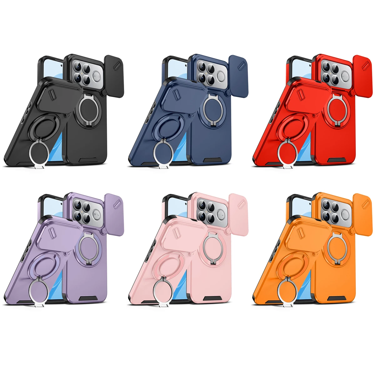 Shockproof Hybrid Dual Layer Ring Kickstand Phone Case For POCO F8 Ultra F8 Pro 5G, Matte Sliding Camera Protective Cover Conque
Shockproof Hybrid Dual Layer Ring Kickstand Phone Case For POCO F8 Ultra F8 Pro 5G, Matte Sliding Camera Protective Cover Conque