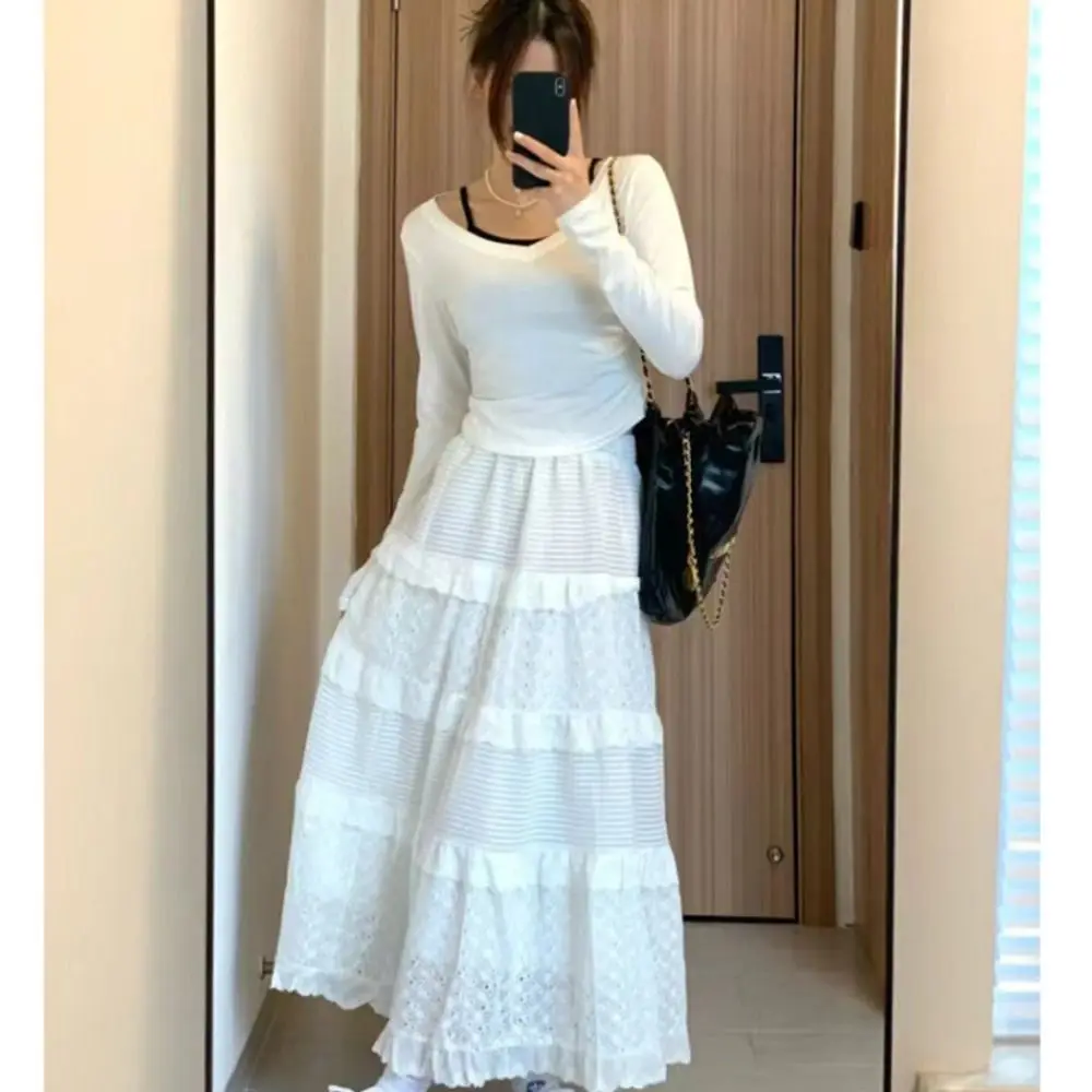 Tiered Long Skirt Fashion Flowy A-Line Boho Skirt Elastic Waist Midi Skirt Women
Tiered Long Skirt Fashion Flowy A-Line Boho Skirt Elastic Waist Midi Skirt Women