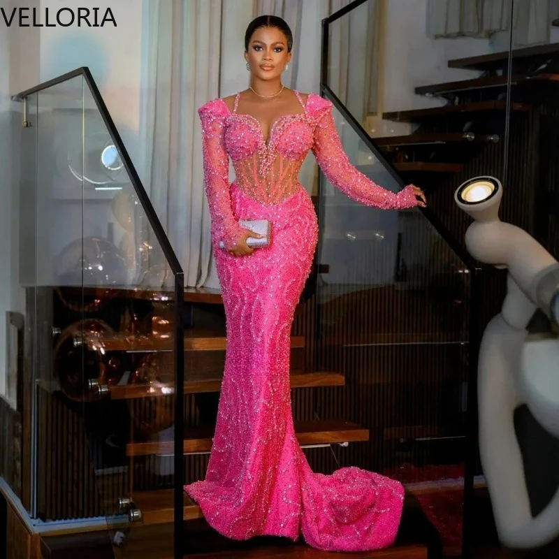 Ярко-розовое блестящее вечернее платье русалки с длинным рукавом и бисером Вечернее платье больших размеров Свадебное платье Театрализованное представление по индивидуальному заказу
Ярко-розовое блестящее вечернее платье русалки с длинным рукавом и бисером Вечернее платье больших размеров Свадебное платье Театрализованное представление по индивидуальному заказу