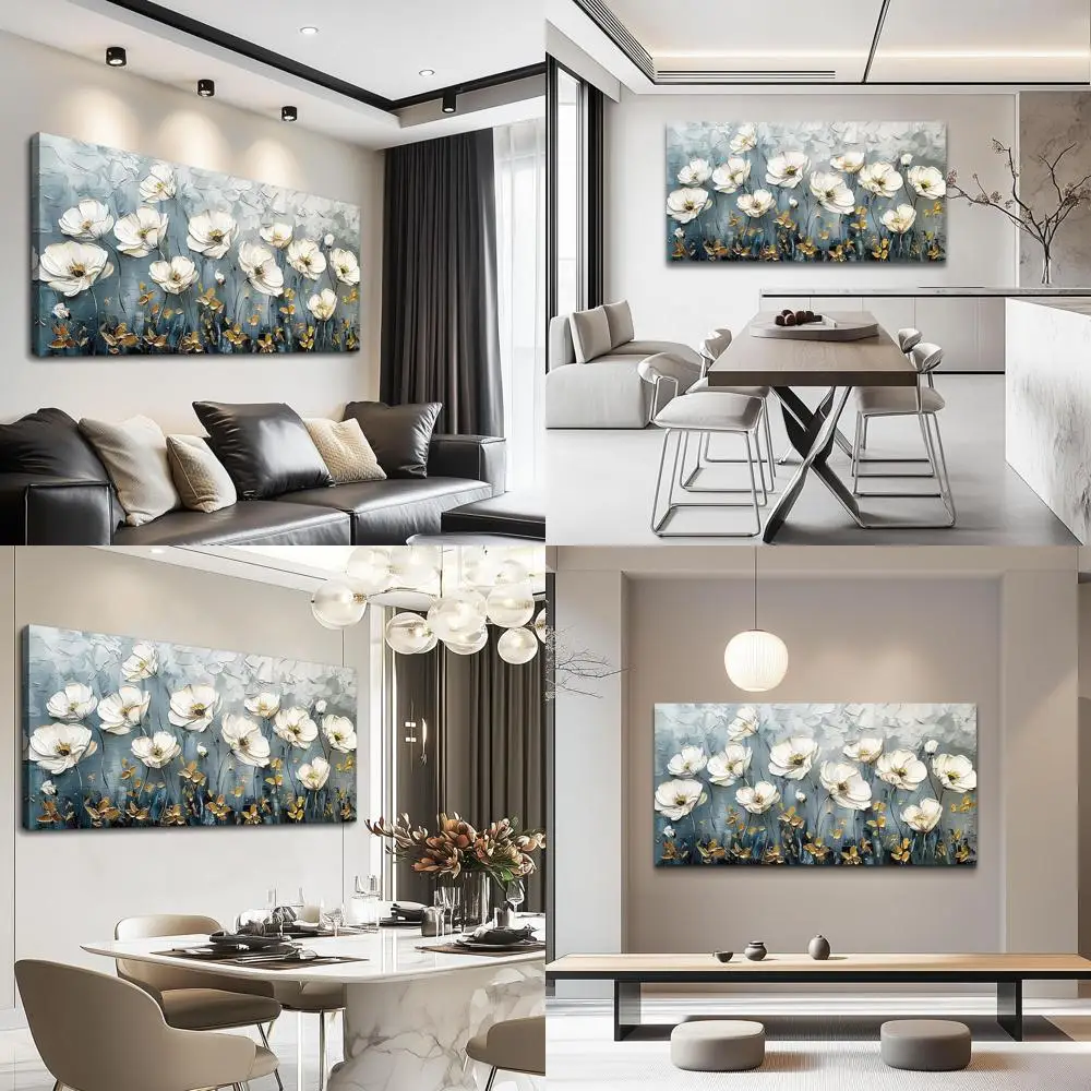 Elegant White Flower Landscape Wall Art - 20x40in, Suitable for Living Room, Bedroom, Office | Textured Farmhouse Style Decor
Elegant White Flower Landscape Wall Art - 20x40in, Suitable for Living Room, Bedroom, Office | Textured Farmhouse Style Decor