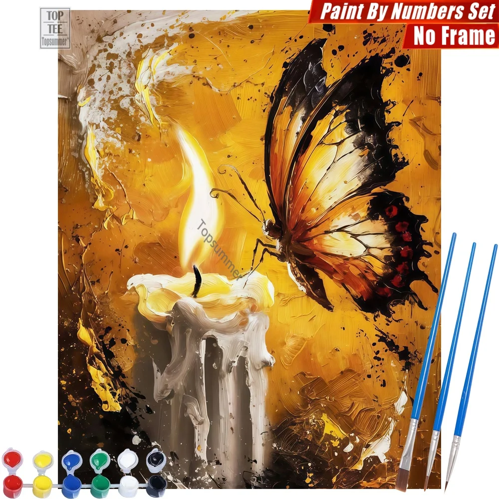 Fiery Butterfly Candle Painting By Numbers Set - Dramatic Swirling Paint Canvas Wall Art Mother'S Day Gift For Wife
Fiery Butterfly Candle Painting By Numbers Set - Dramatic Swirling Paint Canvas Wall Art Mother'S Day Gift For Wife