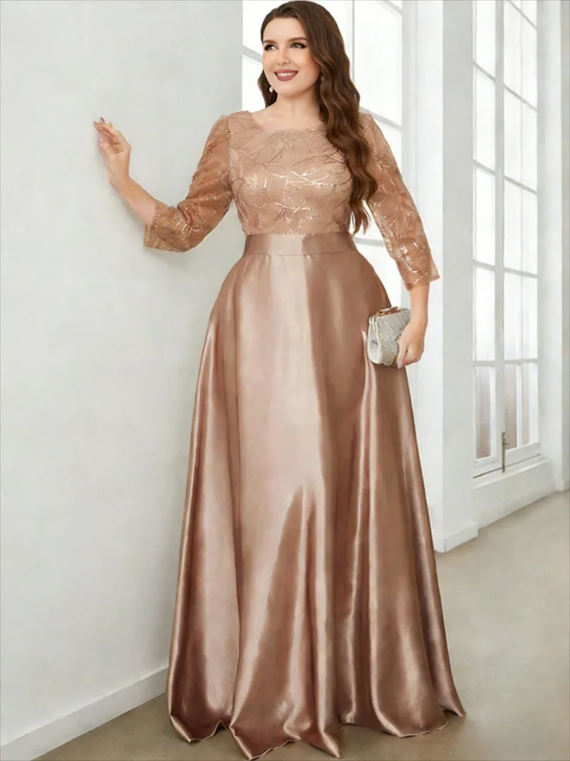 Women's Elegant Long Sleeve Lace Maxi Dress, Light Blue, Flowing Silhouette, Formal Evening Gown
Women's Elegant Long Sleeve Lace Maxi Dress, Light Blue, Flowing Silhouette, Formal Evening Gown