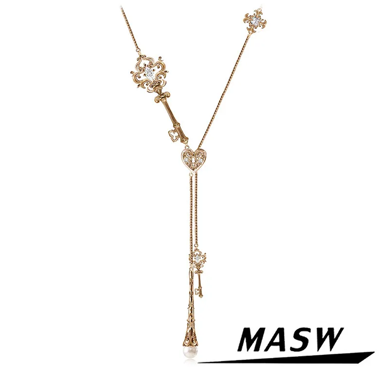 MASW Original Design Vintage Temperament Key Necklace For Women 2026 Trend New Delicate Fashion Jewelry Pretty Ear Accessories
MASW Original Design Vintage Temperament Key Necklace For Women 2026 Trend New Delicate Fashion Jewelry Pretty Ear Accessories