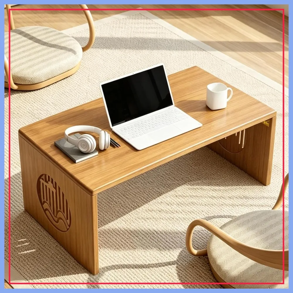 Folding Coffee Table, Japanese Floor Table, Low Bamboo Desk for Laptop, Tea, Yoga, Living Room, Tatami Dining, No Assembly, 31.5 Inch
Folding Coffee Table, Japanese Floor Table, Low Bamboo Desk for Laptop, Tea, Yoga, Living Room, Tatami Dining, No Assembly, 31.5 Inch
