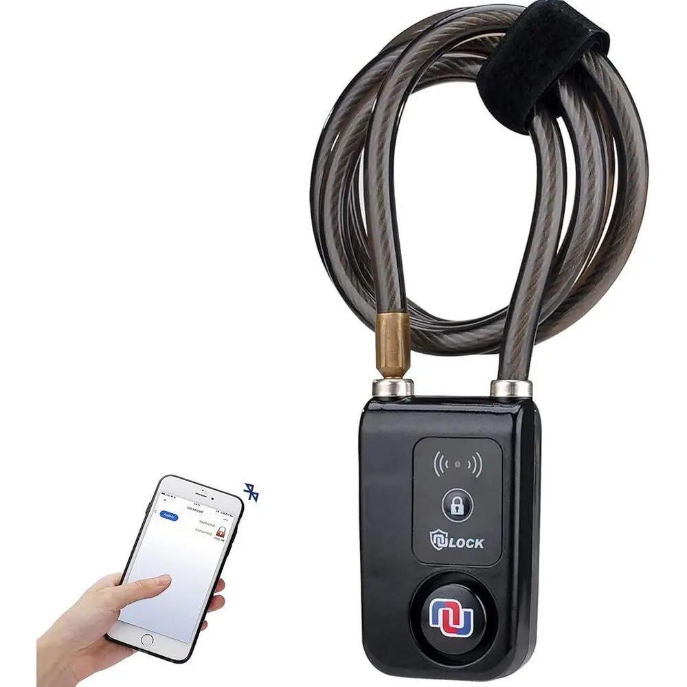 Bike Cable Lock Bluetooth APP Controlled 110db, 47 inch Long Braided Steel Motorcycle Lock Anti Theft, IP44 Splash-Proof Bike Al
Bike Cable Lock Bluetooth APP Controlled 110db, 47 inch Long Braided Steel Motorcycle Lock Anti Theft, IP44 Splash-Proof Bike Al