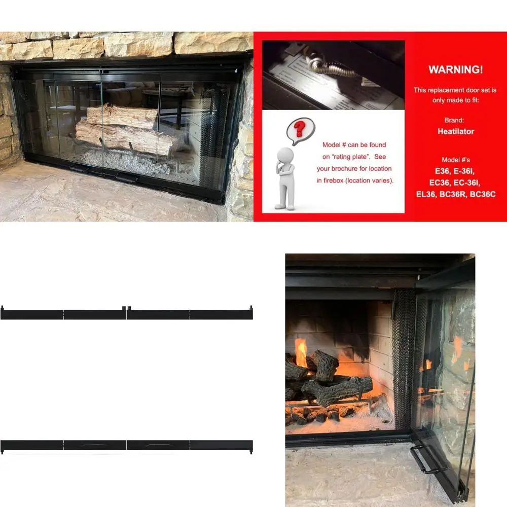 Glass Door Set for Fireplace, Model E36, E-36I, EC36, EC-36I, EL36, BC36R, BC36C, Black
Glass Door Set for Fireplace, Model E36, E-36I, EC36, EC-36I, EL36, BC36R, BC36C, Black