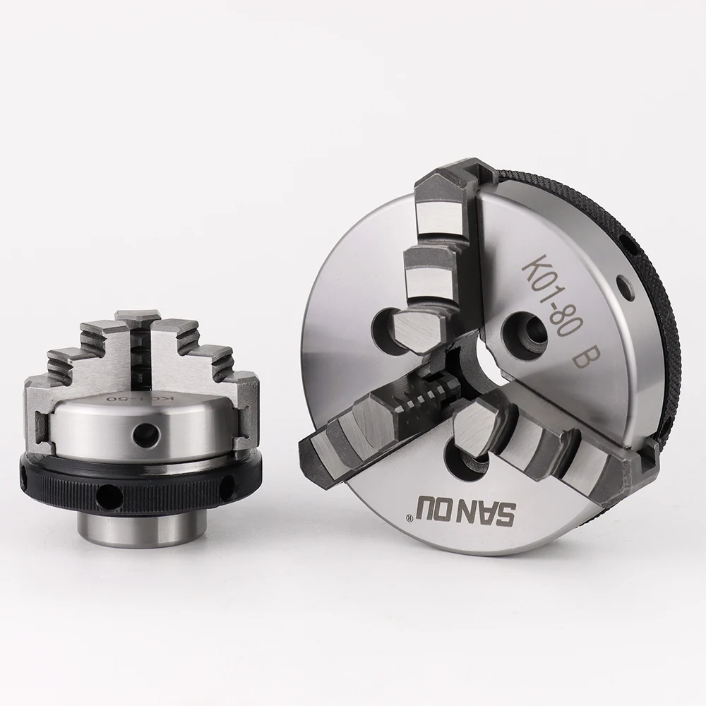 K01-50/63/80/100 3 Jaw Self-Centering 50/63/80/100mm(1.94/2.48/3.15/3.94ft) Manual Scroll Mini Wood Lathe Chuck
K01-50/63/80/100 3 Jaw Self-Centering 50/63/80/100mm(1.94/2.48/3.15/3.94ft) Manual Scroll Mini Wood Lathe Chuck