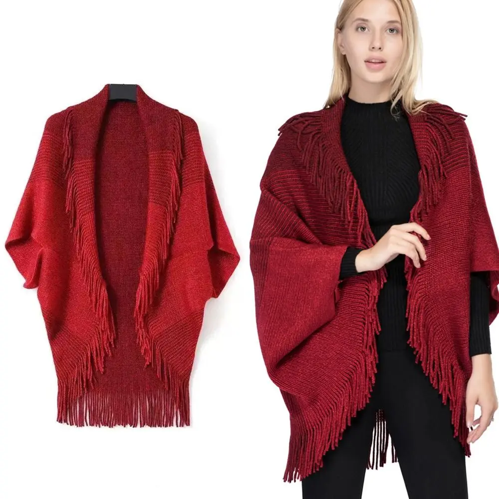 Luxury Bohemian Knitted Shawl Ethnic Style Stripe Wraps Scarf Coat Cloak Scarves For Women
Luxury Bohemian Knitted Shawl Ethnic Style Stripe Wraps Scarf Coat Cloak Scarves For Women
