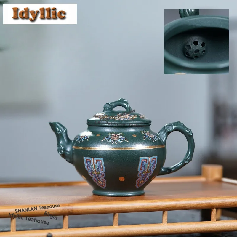 210 мл подлинные чайники из фиолетовой глины Исин, цветная эмаль ручной работы, горшок с необработанной рудой, зеленая грязь, чайник с фильтром, чайный сервиз Zisha, ремесло
210 мл подлинные чайники из фиолетовой глины Исин, цветная эмаль ручной работы, горшок с необработанной рудой, зеленая грязь, чайник с фильтром, чайный сервиз Zisha, ремесло