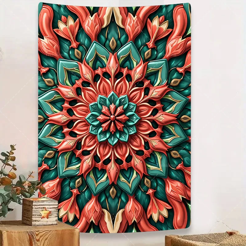 1pc Wall Tapestry Mandala Floral Tapestry - Boho Chic Wall Hanging for Home Decor
1pc Wall Tapestry Mandala Floral Tapestry - Boho Chic Wall Hanging for Home Decor