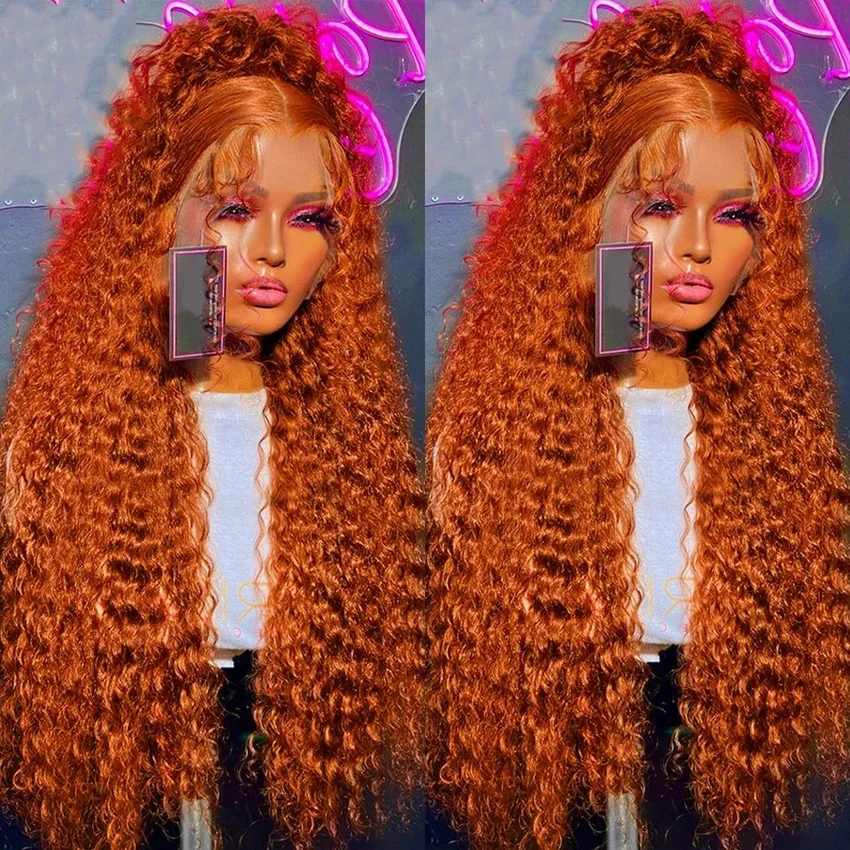 220 Density Orange Ginger Front Wig Transparent Hd Lace Remy Human Hair Wig Deep Wave 13x4 13x6 Lace Frontal Wigs For Women
220 Density Orange Ginger Front Wig Transparent Hd Lace Remy Human Hair Wig Deep Wave 13x4 13x6 Lace Frontal Wigs For Women