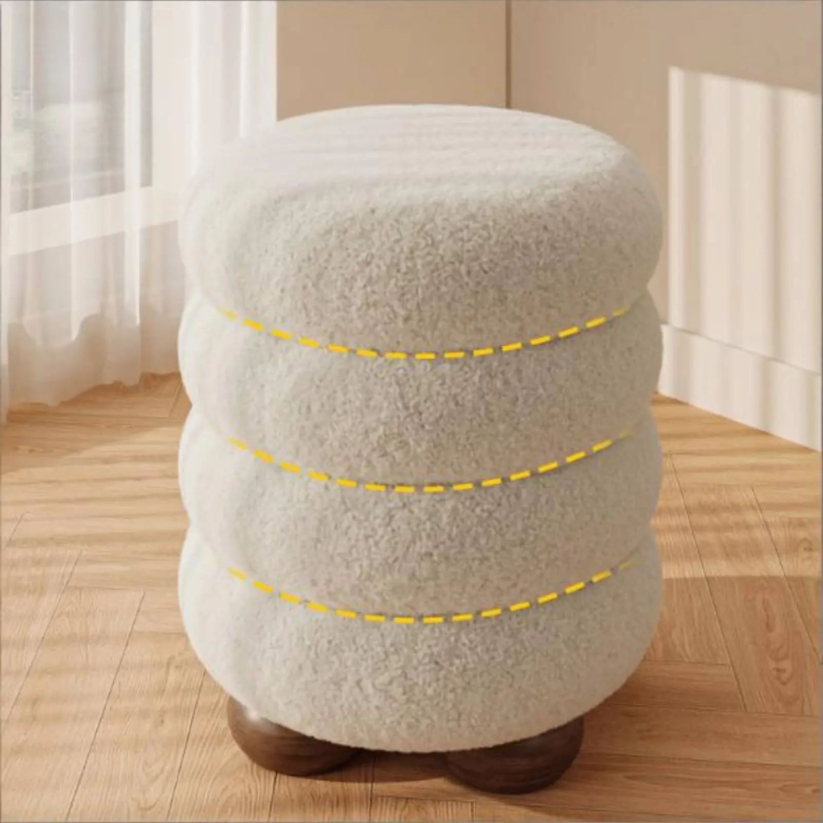 Boucle Vanity Stool Cute Vanity Stool Boucle Ottoman Chair Multifunctional Dressing Seat Sturdy for Women
Boucle Vanity Stool Cute Vanity Stool Boucle Ottoman Chair Multifunctional Dressing Seat Sturdy for Women
