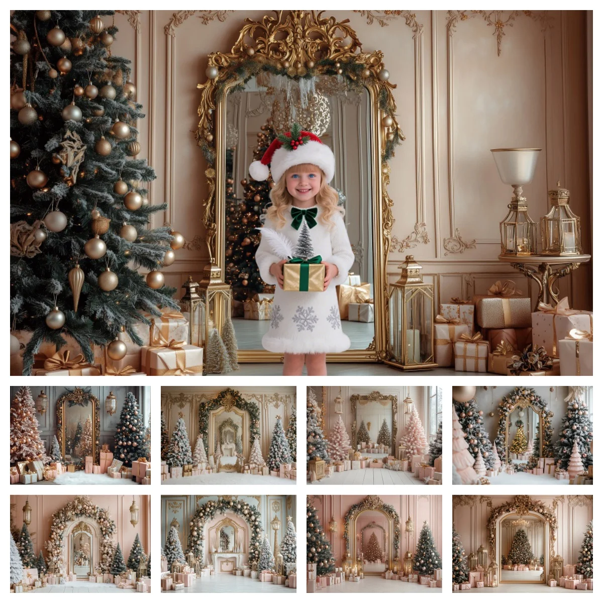 Christmas Photography Backdrops Pink European Wall Mirror Xmas Trees Girls Birthday Party Decor Portrait Photo Background Studio
Christmas Photography Backdrops Pink European Wall Mirror Xmas Trees Girls Birthday Party Decor Portrait Photo Background Studio