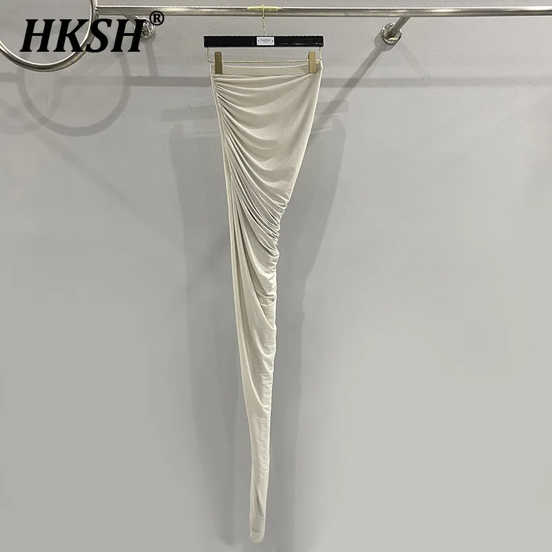 HKSH Summer New Women Tide Trendy Chic Streetwear Fashion Solid Color One-Side Split Pleated Floor-Length Sexy Wrap Skirt HK5852
HKSH Summer New Women Tide Trendy Chic Streetwear Fashion Solid Color One-Side Split Pleated Floor-Length Sexy Wrap Skirt HK5852