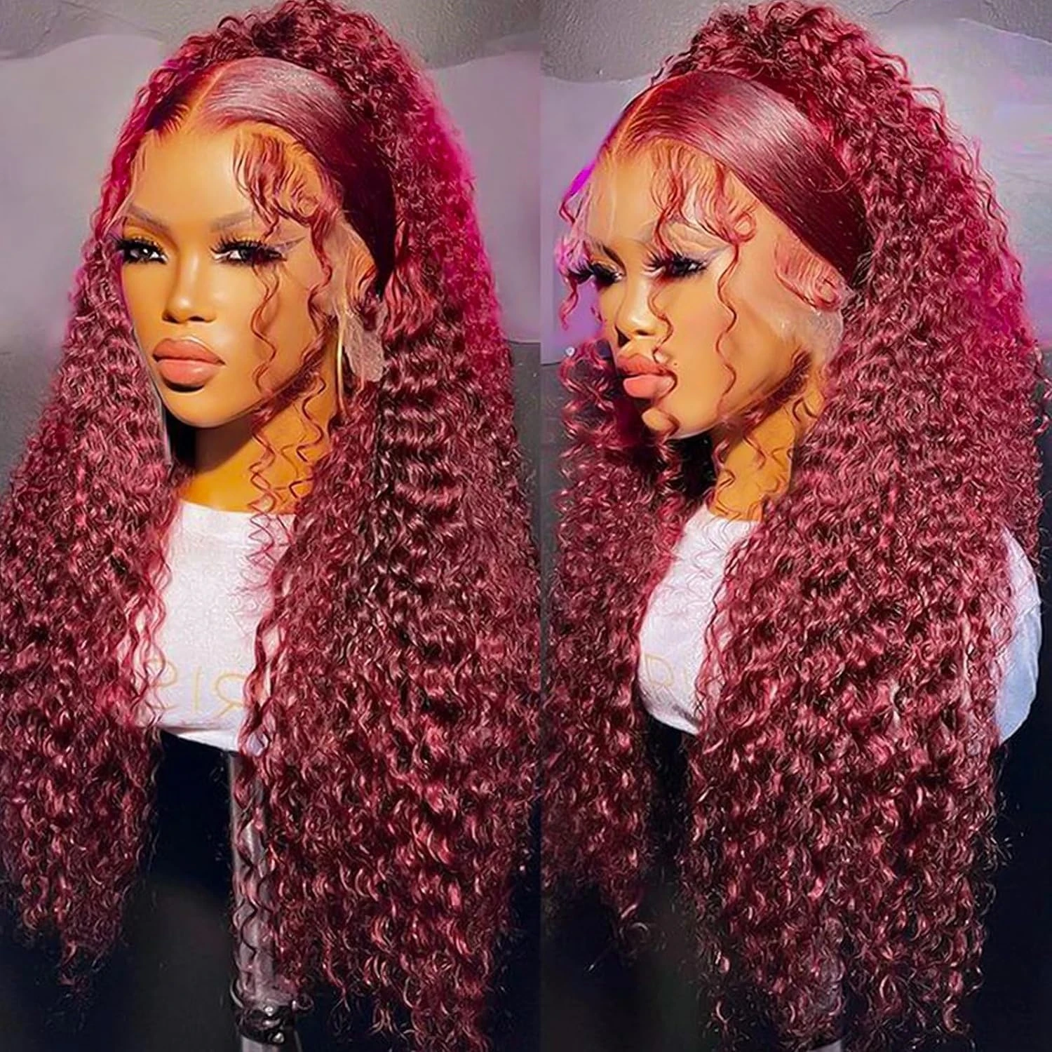 Brazilian 30 lnch 250% Density Burgundy Deep Wave Curly 13x6 Lace Frontal 13x4 Hd Wig Colored 99j Red Human Hair Lace Front Wigs
Brazilian 30 lnch 250% Density Burgundy Deep Wave Curly 13x6 Lace Frontal 13x4 Hd Wig Colored 99j Red Human Hair Lace Front Wigs