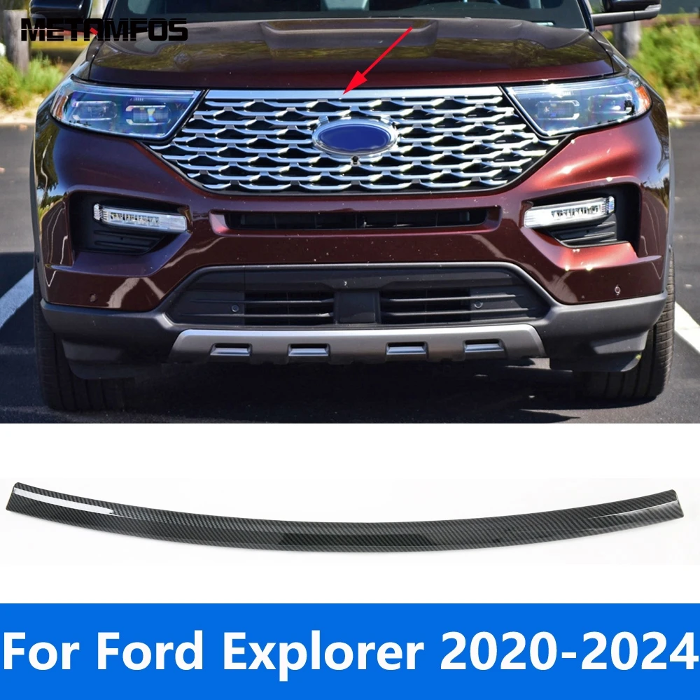 Передняя верхняя решетка, накладка на решетку для Ford Explorer 2020-2022 2023 2024, хромированная наклейка на крышку капота двигателя, аксессуары, Стайлинг автомобиля
Передняя верхняя решетка, накладка на решетку для Ford Explorer 2020-2022 2023 2024, хромированная наклейка на крышку капота двигателя, аксессуары, Стайлинг автомобиля
