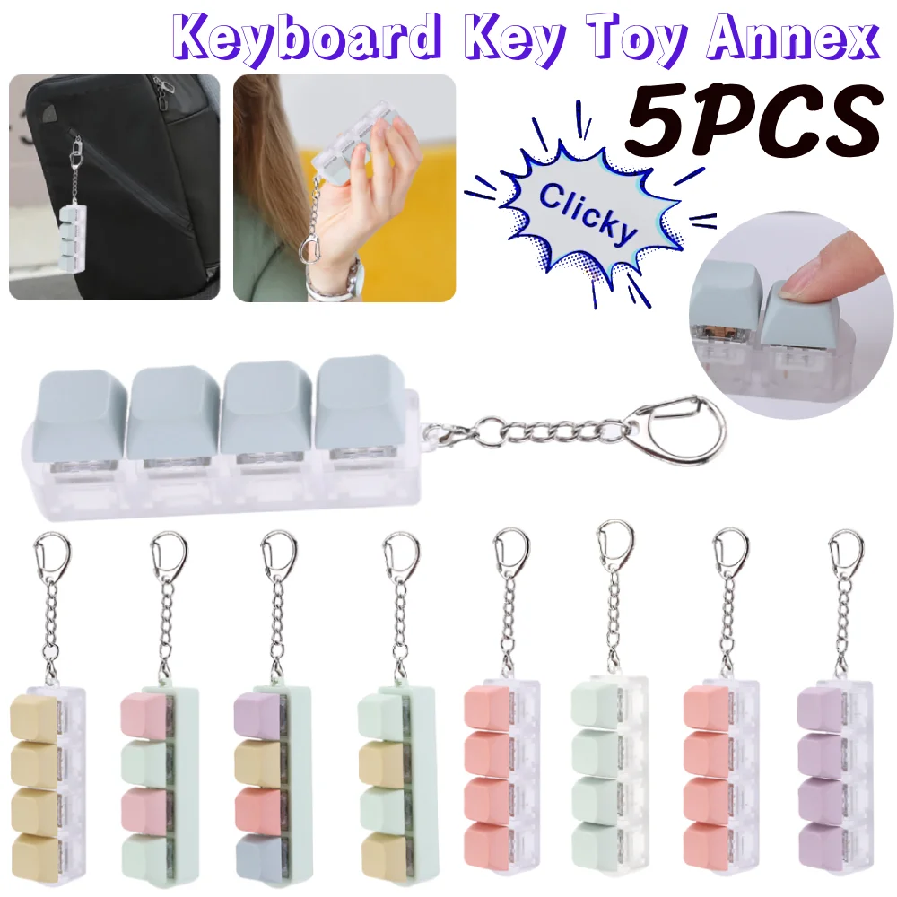 5PCS Keyboard Key Toy Annex 4 Keys Button Keycap fidget Keychain DIY Keyboard Decompression Toys for Adult
5PCS Keyboard Key Toy Annex 4 Keys Button Keycap fidget Keychain DIY Keyboard Decompression Toys for Adult