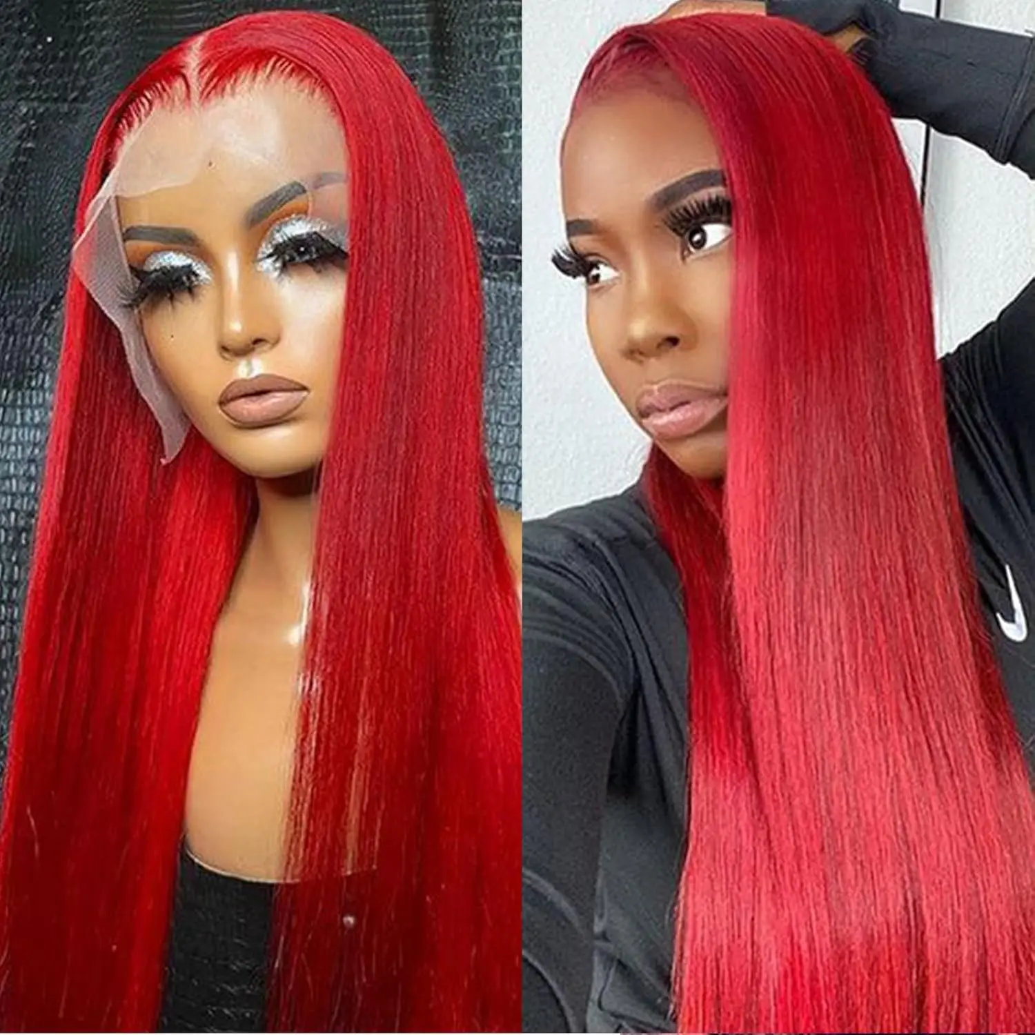 13x4 Transparent Lace Front Wig 30 Inch Wear And Go Glueless Wig Red 180 Density Straight 100% Human Hair for Black Women
13x4 Transparent Lace Front Wig 30 Inch Wear And Go Glueless Wig Red 180 Density Straight 100% Human Hair for Black Women