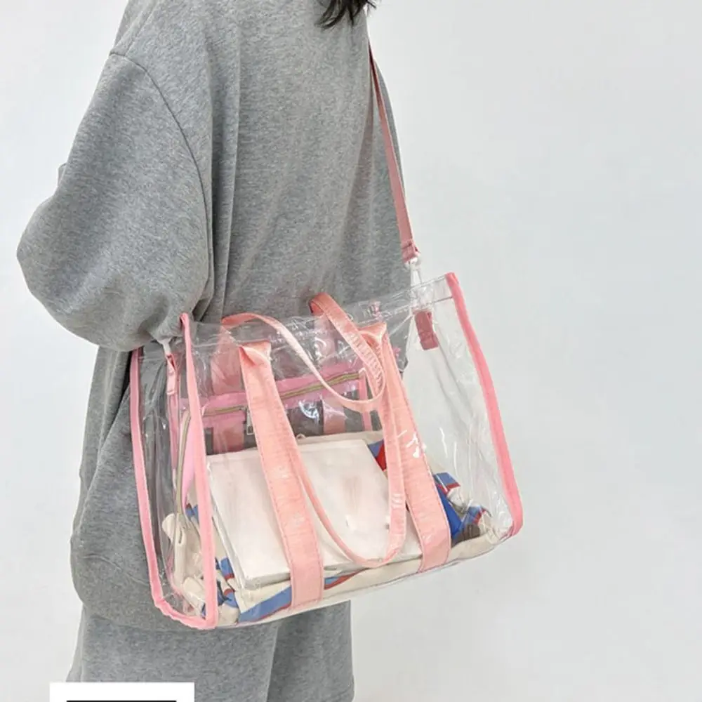 Portable Waterproof PVC Beach Bag Clear Large Capacity Transparent Tote Bag Shoulder Bag Luggage Bag Swimming Handbag Female
Portable Waterproof PVC Beach Bag Clear Large Capacity Transparent Tote Bag Shoulder Bag Luggage Bag Swimming Handbag Female