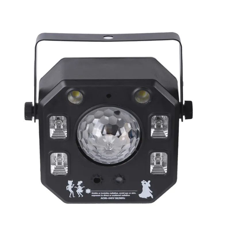 4-in-1 Stage lighting Sound Activated Party Light: Kaleidoscope FX, Strobe, Mirror Ball & Rotation for Stage/KTV/Club Xmas light 
4-in-1 Stage lighting Sound Activated Party Light: Kaleidoscope FX, Strobe, Mirror Ball & Rotation for Stage/KTV/Club Xmas light