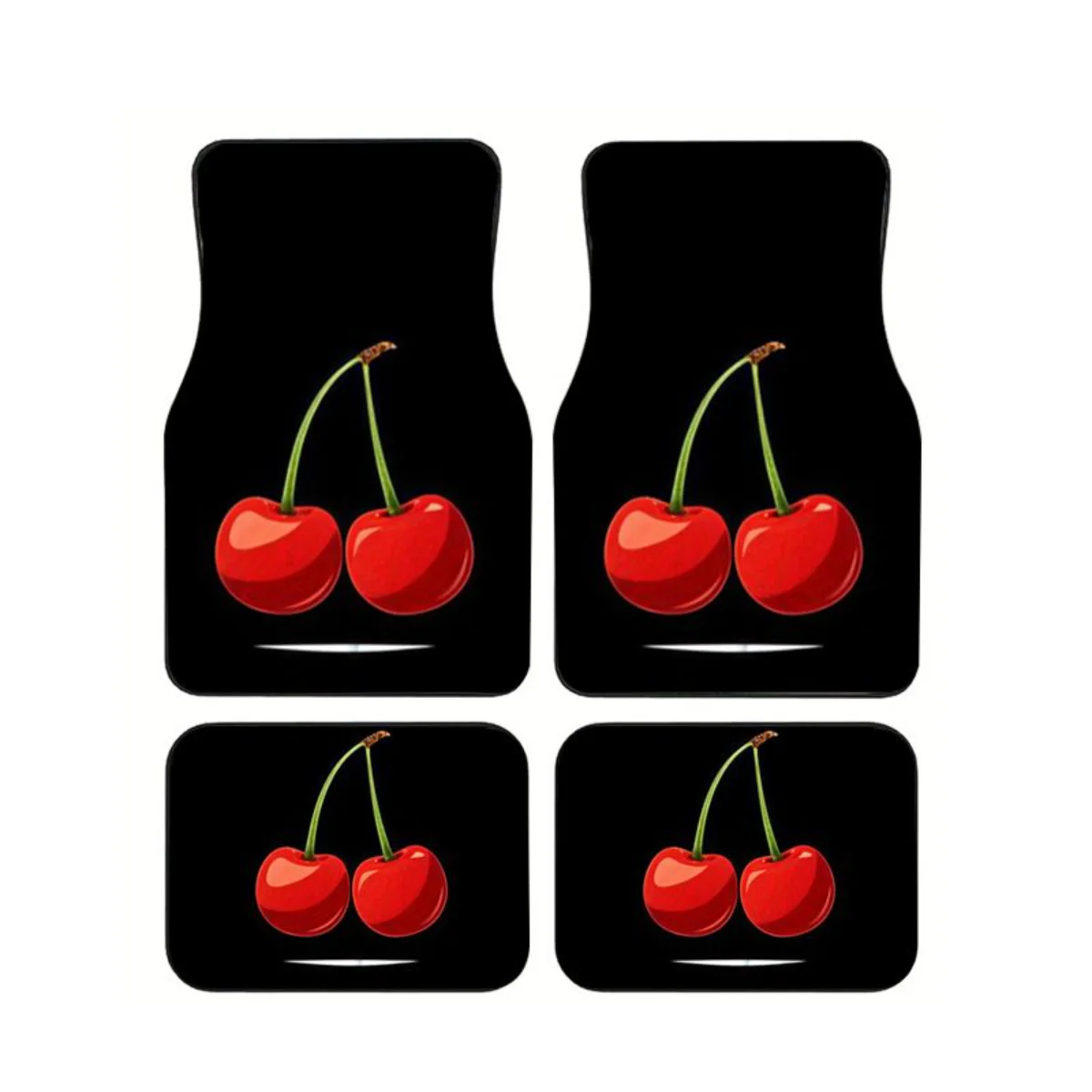 4Pcs Full Set Car Floor Mats Black Background Double Red Cherry Fruit Print Waterproof Anti-slip Auto Foot Pads Interior Floor
4Pcs Full Set Car Floor Mats Black Background Double Red Cherry Fruit Print Waterproof Anti-slip Auto Foot Pads Interior Floor