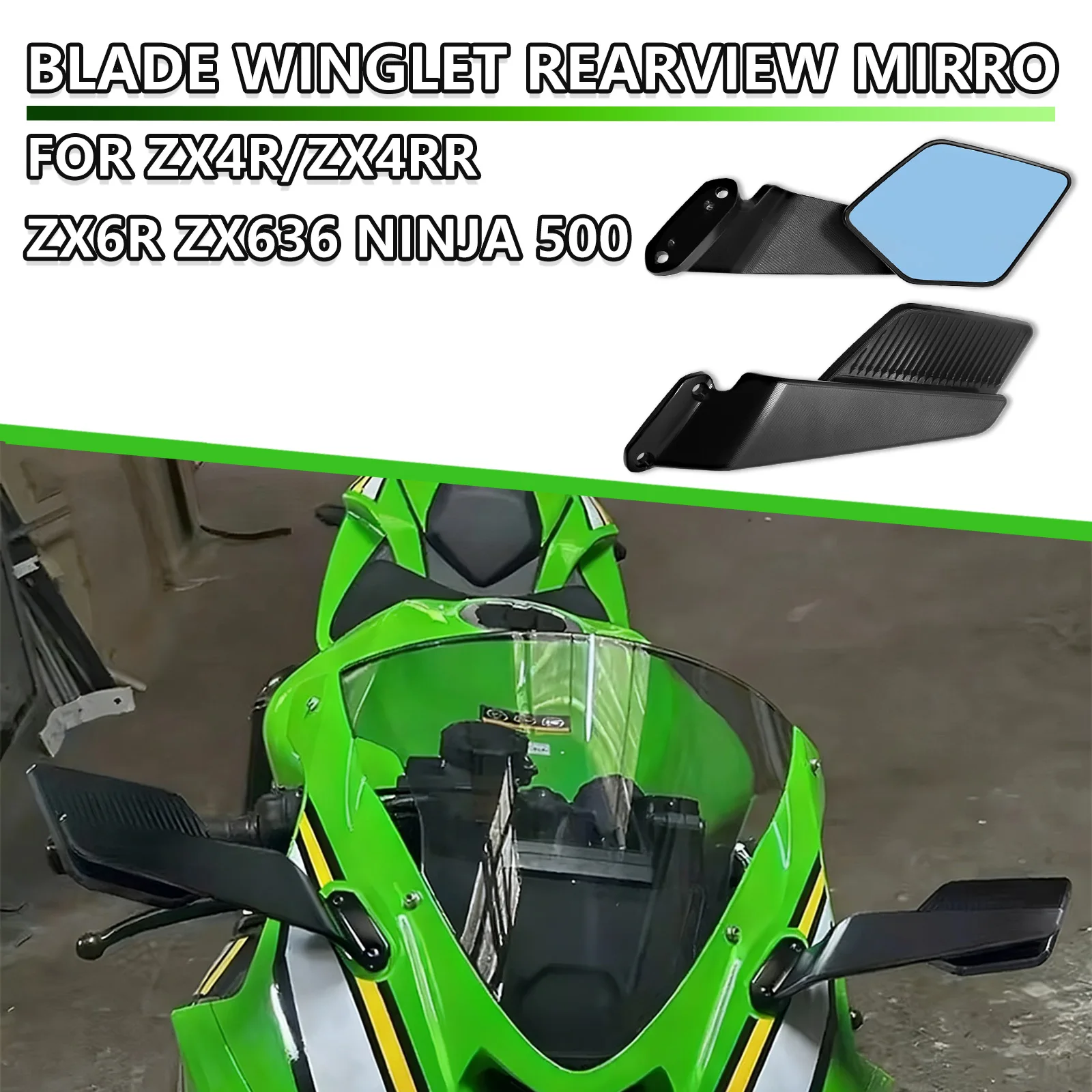 ZX-4R Rearview mirrors motorcycle lens blade-type rearview mirrors Wind Wing Mirrors For Kawasaki ZX4RR ZX6R ZX636 NINJA 500
ZX-4R Rearview mirrors motorcycle lens blade-type rearview mirrors Wind Wing Mirrors For Kawasaki ZX4RR ZX6R ZX636 NINJA 500