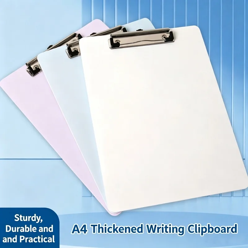 A4 Clipboard, Thickened Unbreakable Writing Board with Strong Steel Clip, Elastic Document Holder for Office, School, Students
A4 Clipboard, Thickened Unbreakable Writing Board with Strong Steel Clip, Elastic Document Holder for Office, School, Students