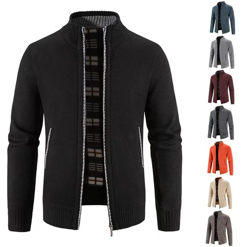 2026 Spring Summer Men's Fleece-lined Cardigan Collar Warm Knit Outerwear for Young Men
2026 Spring Summer Men's Fleece-lined Cardigan Collar Warm Knit Outerwear for Young Men