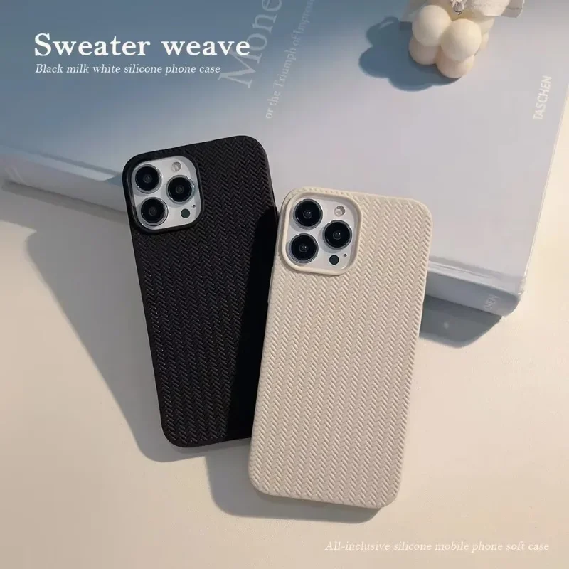 Solid Color Knit iPhone Case – Soft Silicone Cover for 11/12/13/14 Pro Max, Woven Pattern Protective
Solid Color Knit iPhone Case – Soft Silicone Cover for 11/12/13/14 Pro Max, Woven Pattern Protective