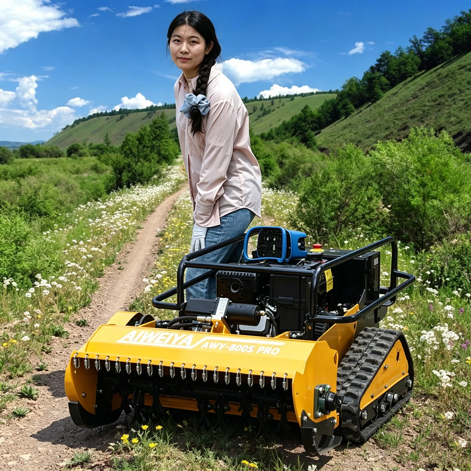 Customized Lawn Mower Garden Lawn Farm Fully Automatic Remote-Controlled Tracked Mower Grass Mulcher
Customized Lawn Mower Garden Lawn Farm Fully Automatic Remote-Controlled Tracked Mower Grass Mulcher