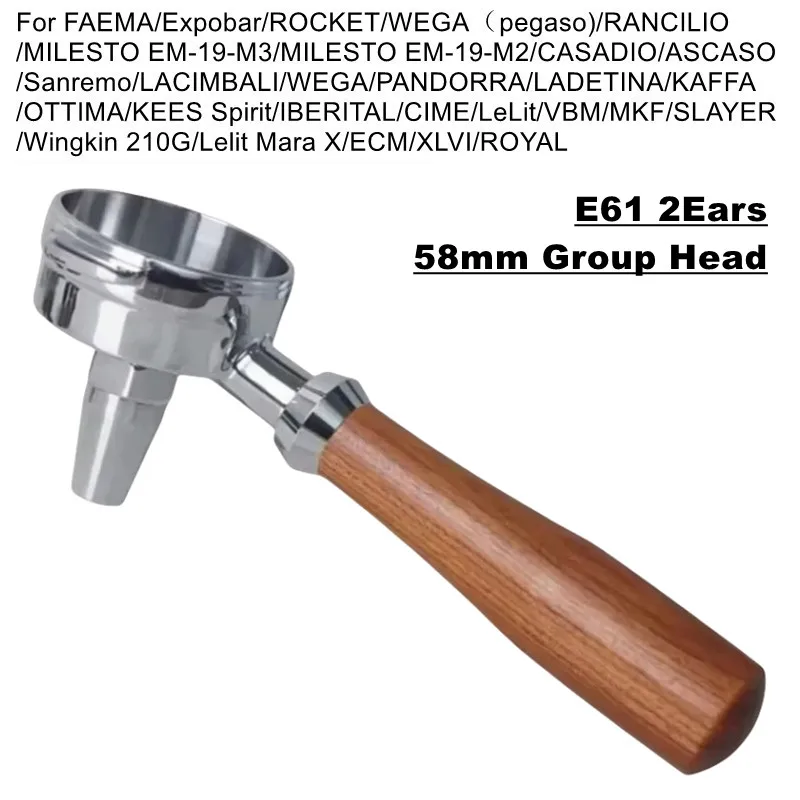 E61 Group Head Tea Portafilter 58mm Filter Holder Tea Filter For FAEMA/Expobar/ROCKET/RANCILIO/LACIMBALI/Leit Coffee Machine
E61 Group Head Tea Portafilter 58mm Filter Holder Tea Filter For FAEMA/Expobar/ROCKET/RANCILIO/LACIMBALI/Leit Coffee Machine