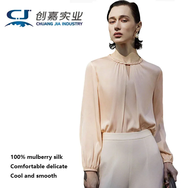 100% Silk Women's Shirt Elegant and High-End Women's Business Casual Clothing Top Smooth Soft Lightweight, Cool and Comfortable
100% Silk Women's Shirt Elegant and High-End Women's Business Casual Clothing Top Smooth Soft Lightweight, Cool and Comfortable