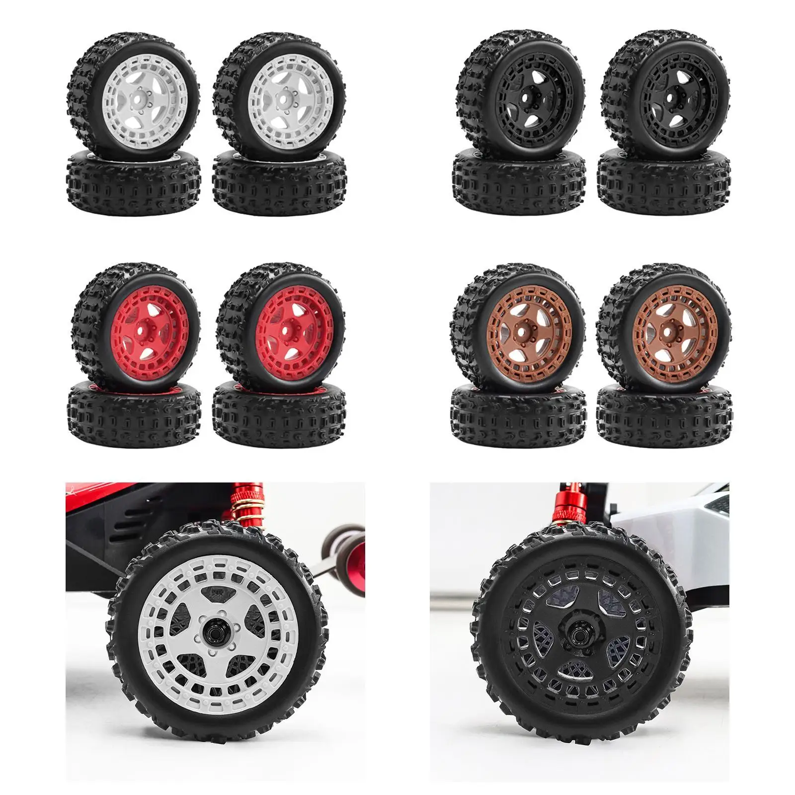 4x Wheels Rubber Tires 6.9x2.6cm Spare Parts Accessory Replacement for 1/18 2S 223S RC Truck Sturdy Easily Install
4x Wheels Rubber Tires 6.9x2.6cm Spare Parts Accessory Replacement for 1/18 2S 223S RC Truck Sturdy Easily Install