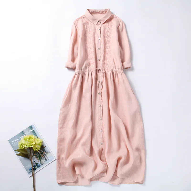 Pop Oversized Korea Style Summer Embroidery Shirt Dress Casual Loose Cotton Polo Neck Dresses For Women Ladies Cardigan Dress
Pop Oversized Korea Style Summer Embroidery Shirt Dress Casual Loose Cotton Polo Neck Dresses For Women Ladies Cardigan Dress