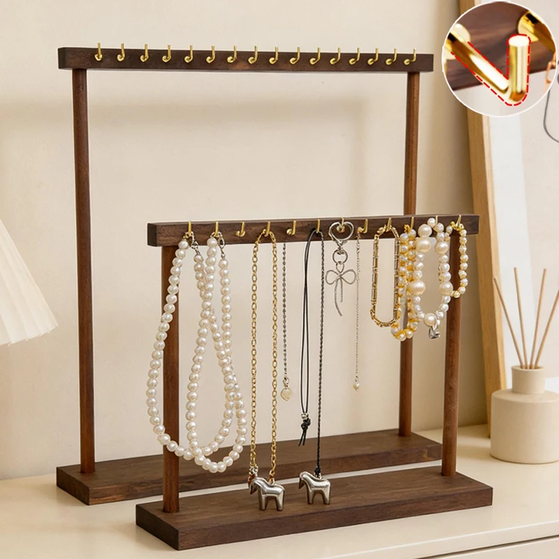 Jewelry Organizer Display Stand Solid Wood Crystal Bracelet Storage Box Multi Hook Display Rack Jewelry Hanging Rack
Jewelry Organizer Display Stand Solid Wood Crystal Bracelet Storage Box Multi Hook Display Rack Jewelry Hanging Rack