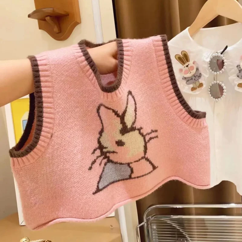Spring and Autumn New Children's Clothing Girls Sweater Suit Children's Three-Piece Rabbit Knitted Vest+Shirt+Pants
Spring and Autumn New Children's Clothing Girls Sweater Suit Children's Three-Piece Rabbit Knitted Vest+Shirt+Pants