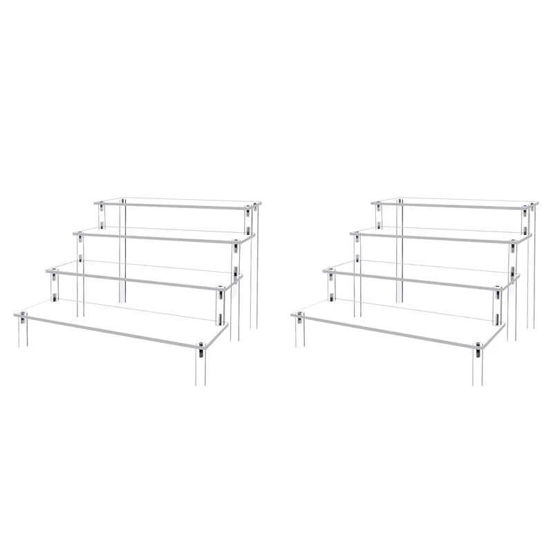 ABZS 2X 4 Tier Acrylic Display Stand Clear Display Riser Rack Cupcake Stand Desktop Decor And Organizer
ABZS 2X 4 Tier Acrylic Display Stand Clear Display Riser Rack Cupcake Stand Desktop Decor And Organizer