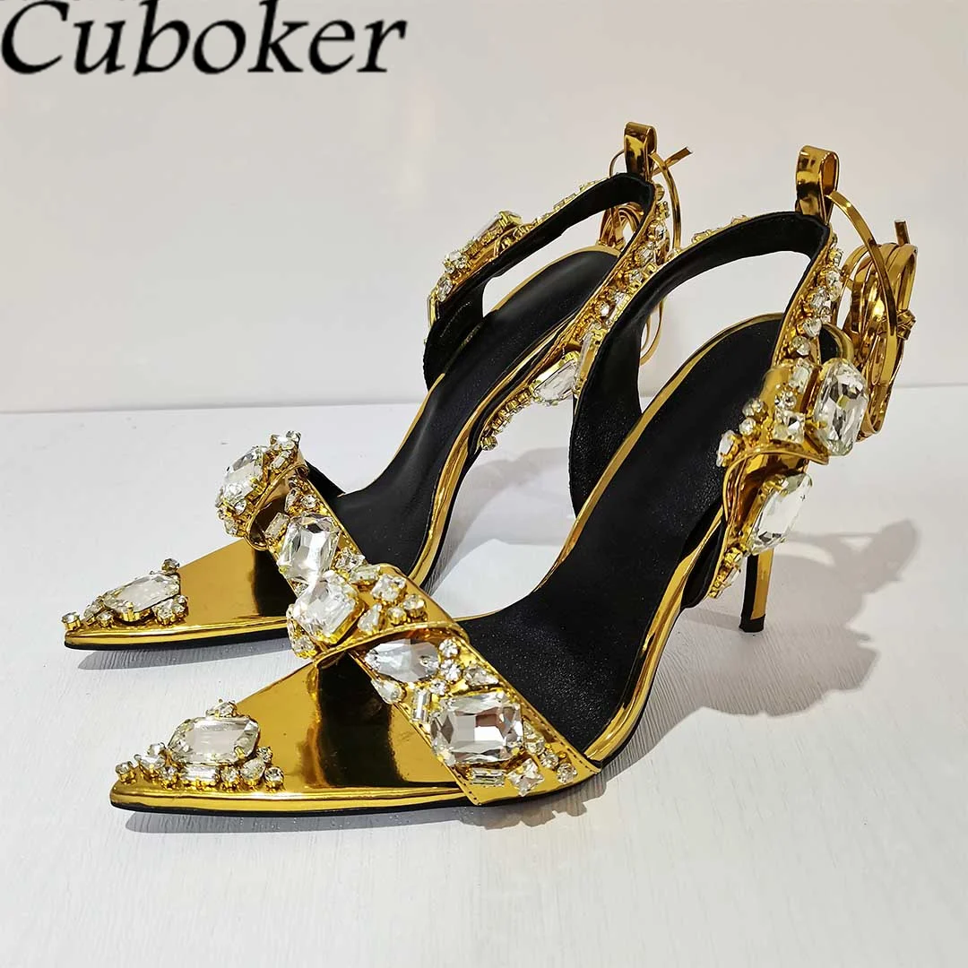 2022 New Summer Crystal Ankle Strap Sandals For Women Super High Heel Pointy Toe Women Wedding Shoes Slides Ladies Pumps mujer
2022 New Summer Crystal Ankle Strap Sandals For Women Super High Heel Pointy Toe Women Wedding Shoes Slides Ladies Pumps mujer