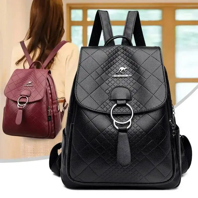 New Korean Style Simple Soft Leather Laptop Backpack Women Fashion Lightweight Student Business Travel Daypack
New Korean Style Simple Soft Leather Laptop Backpack Women Fashion Lightweight Student Business Travel Daypack