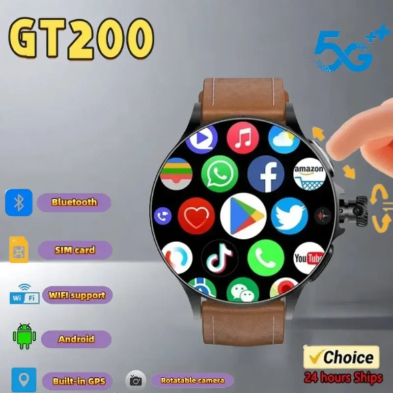 GT200Smart Watch 1,95 дюйма Amoled 750*750 HD с разрешением, телескопическая поворотная камера, сенсорный энкодер, Android 10,0, умные часы
GT200Smart Watch 1,95 дюйма Amoled 750*750 HD с разрешением, телескопическая поворотная камера, сенсорный энкодер, Android 10,0, умные часы