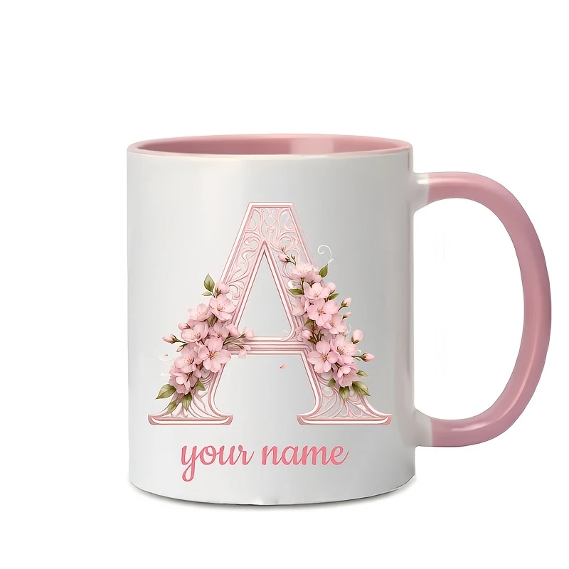 A Personalized Floral Letter Coffee Mug with Customizable Name Design—the Perfect Gift for a Friend.
A Personalized Floral Letter Coffee Mug with Customizable Name Design—the Perfect Gift for a Friend.