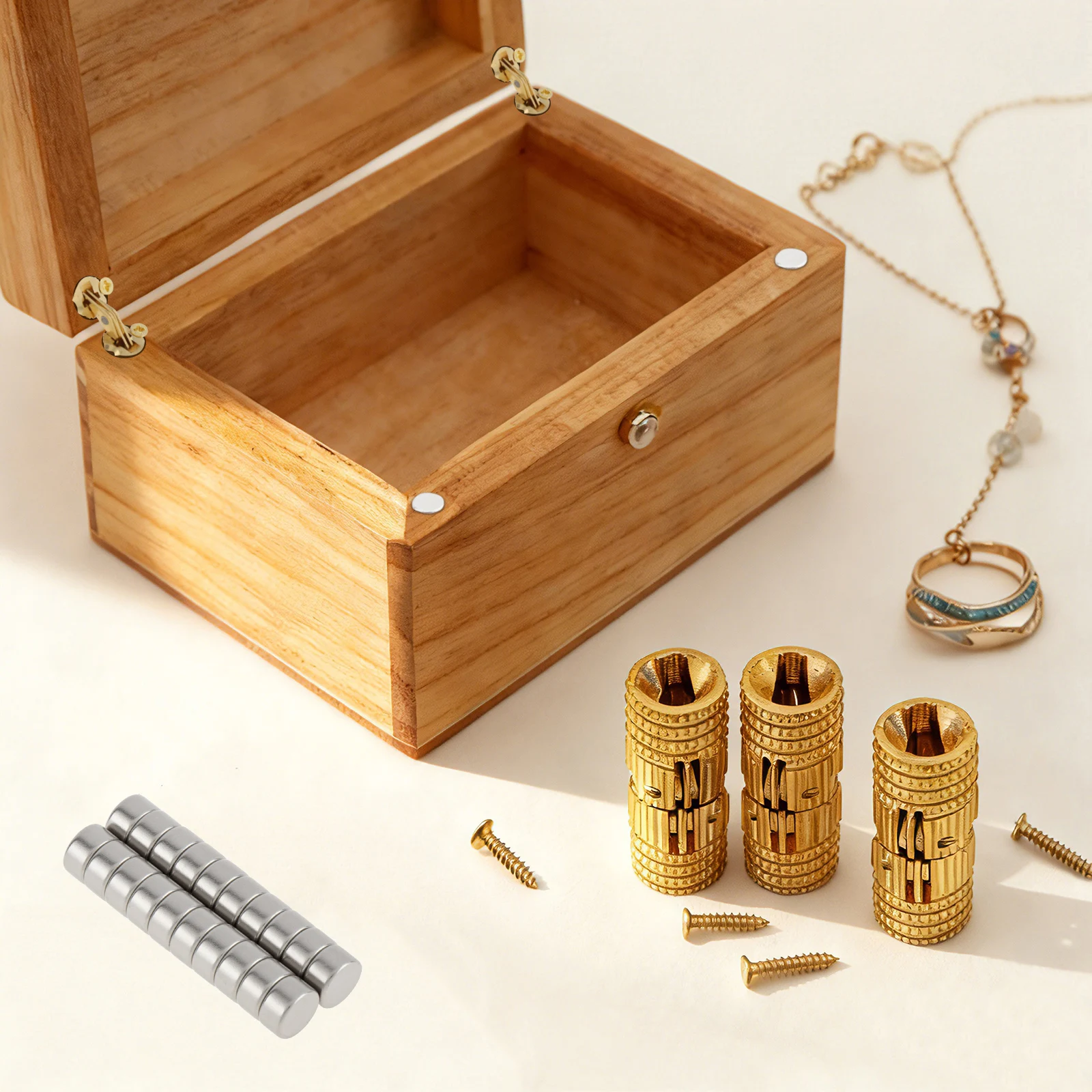 8pcs 8mm Furniture Hinges Hidden Concealed 180 Degree Opening Angle Brass Barrel Hinges for DIY Jewelry Box Hand Craft
8pcs 8mm Furniture Hinges Hidden Concealed 180 Degree Opening Angle Brass Barrel Hinges for DIY Jewelry Box Hand Craft