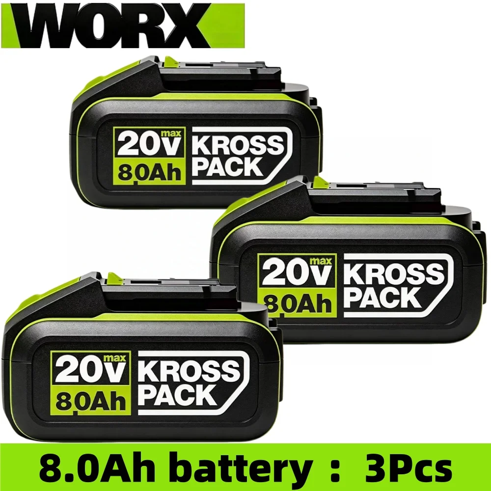 WORX 20V Original 6.0Ah 8.0Ah 5Pin Li-ion Battery WA3016 WA3023 WA3027 Long Cycle Life for WORX Cordless Power Tools
WORX 20V Original 6.0Ah 8.0Ah 5Pin Li-ion Battery WA3016 WA3023 WA3027 Long Cycle Life for WORX Cordless Power Tools