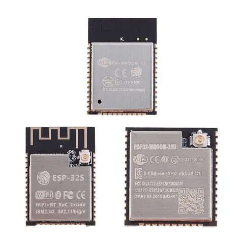 3 قطعة ESP32-WROOM-32 ESP32 WROOM ESP-32 وحدة لاسلكية ثنائي النواة وحدة المعالجة المركزية MCU مجلس WiFi-BT-BLE وحدة ESP32-WROOM-32U ESP-32S ESP32