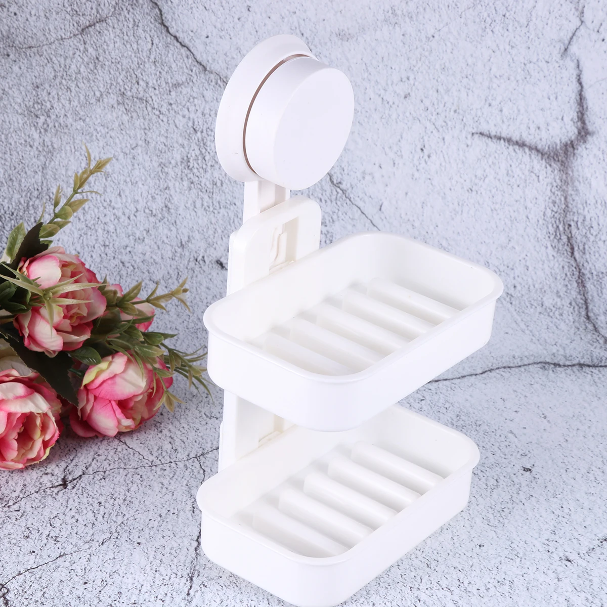 Soap Holder Double Layer Soap Box Suction Cup Soap Dish Sponge Storage Rack Soap Rack 
Soap Holder Double Layer Soap Box Suction Cup Soap Dish Sponge Storage Rack Soap Rack