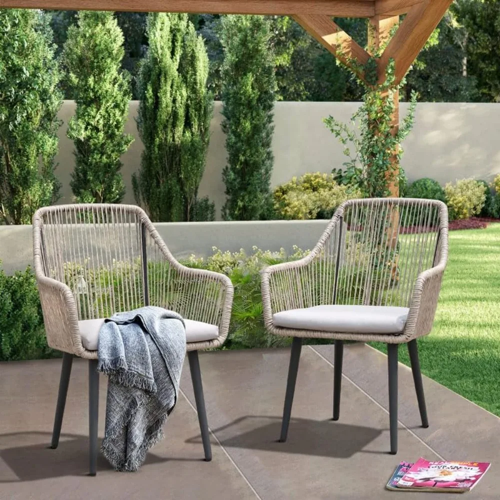Outdoor Patio Dining Chairs Set of 2, Outdoor PE Rattan Chairs with Armrest and Cushions, Patio Furniture Set for Outside Lawn,
Outdoor Patio Dining Chairs Set of 2, Outdoor PE Rattan Chairs with Armrest and Cushions, Patio Furniture Set for Outside Lawn,