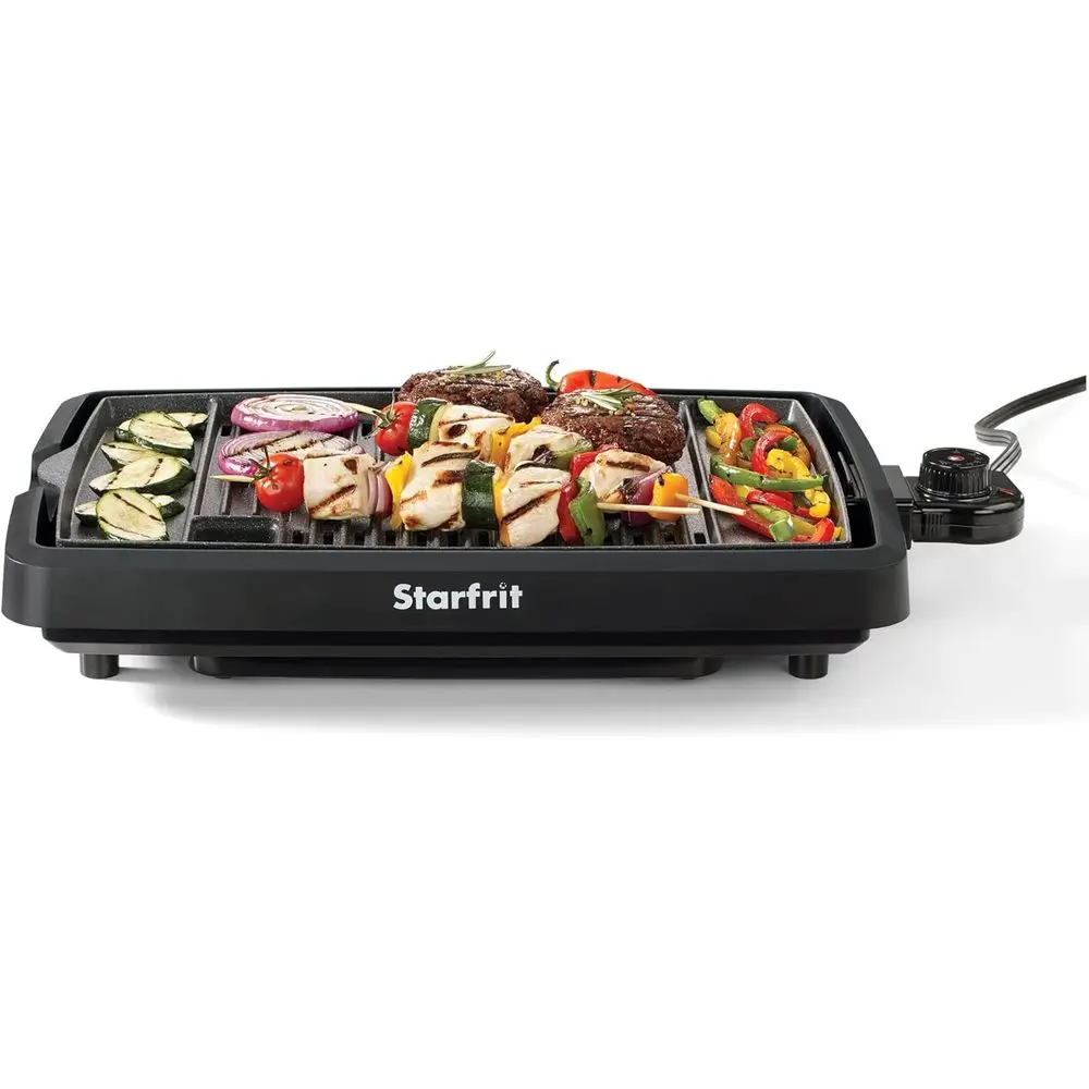 Indoor Electric BBQ Grill - Non-Stick 10 x 16 Surface - Adjustable Heat
Indoor Electric BBQ Grill - Non-Stick 10 x 16 Surface - Adjustable Heat