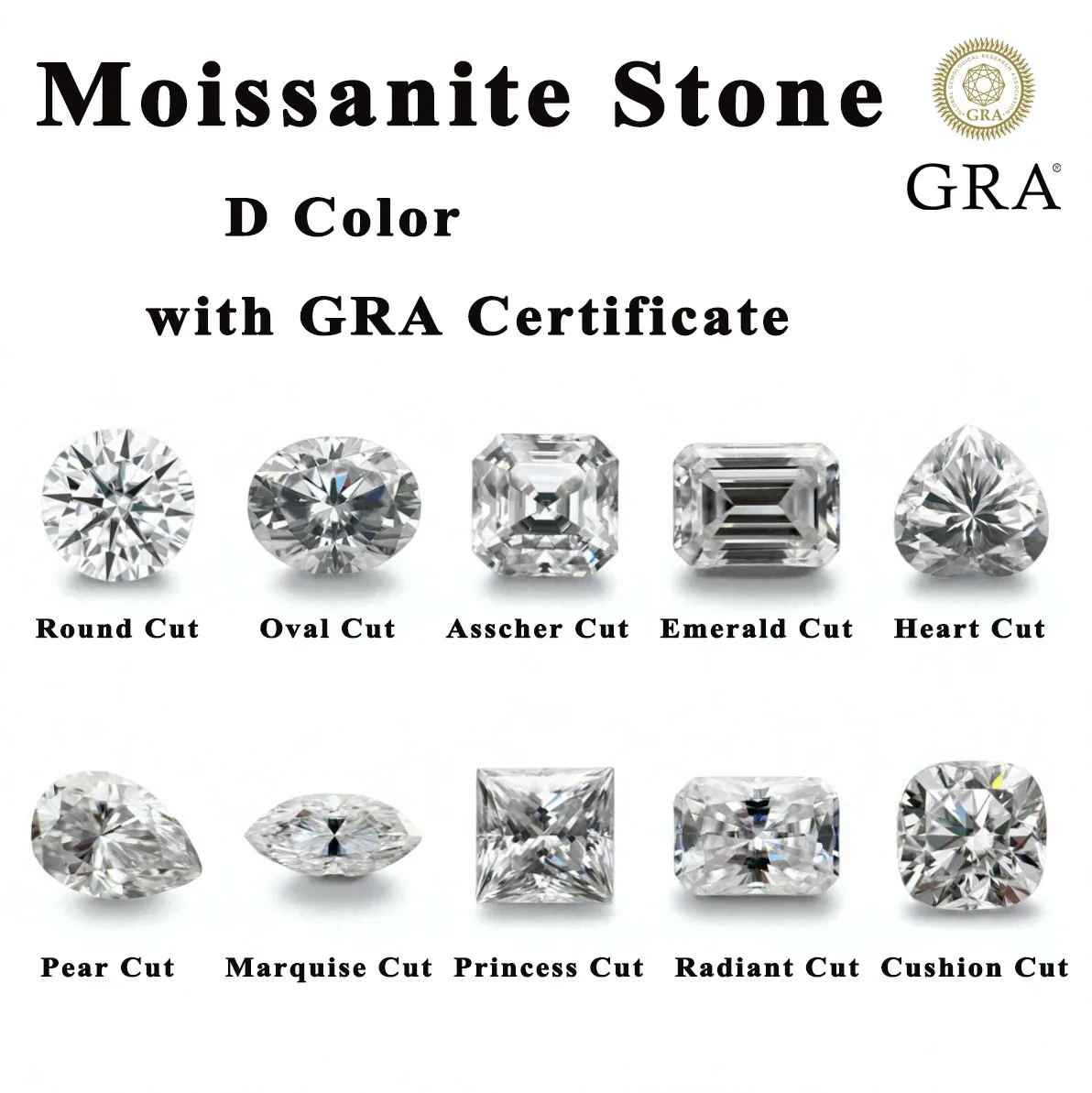 Moissanite Stone D Color Multiple Shapes Available Charms Gemstone DIY Ring Necklace Earrings Main Materials with Certificate
Moissanite Stone D Color Multiple Shapes Available Charms Gemstone DIY Ring Necklace Earrings Main Materials with Certificate