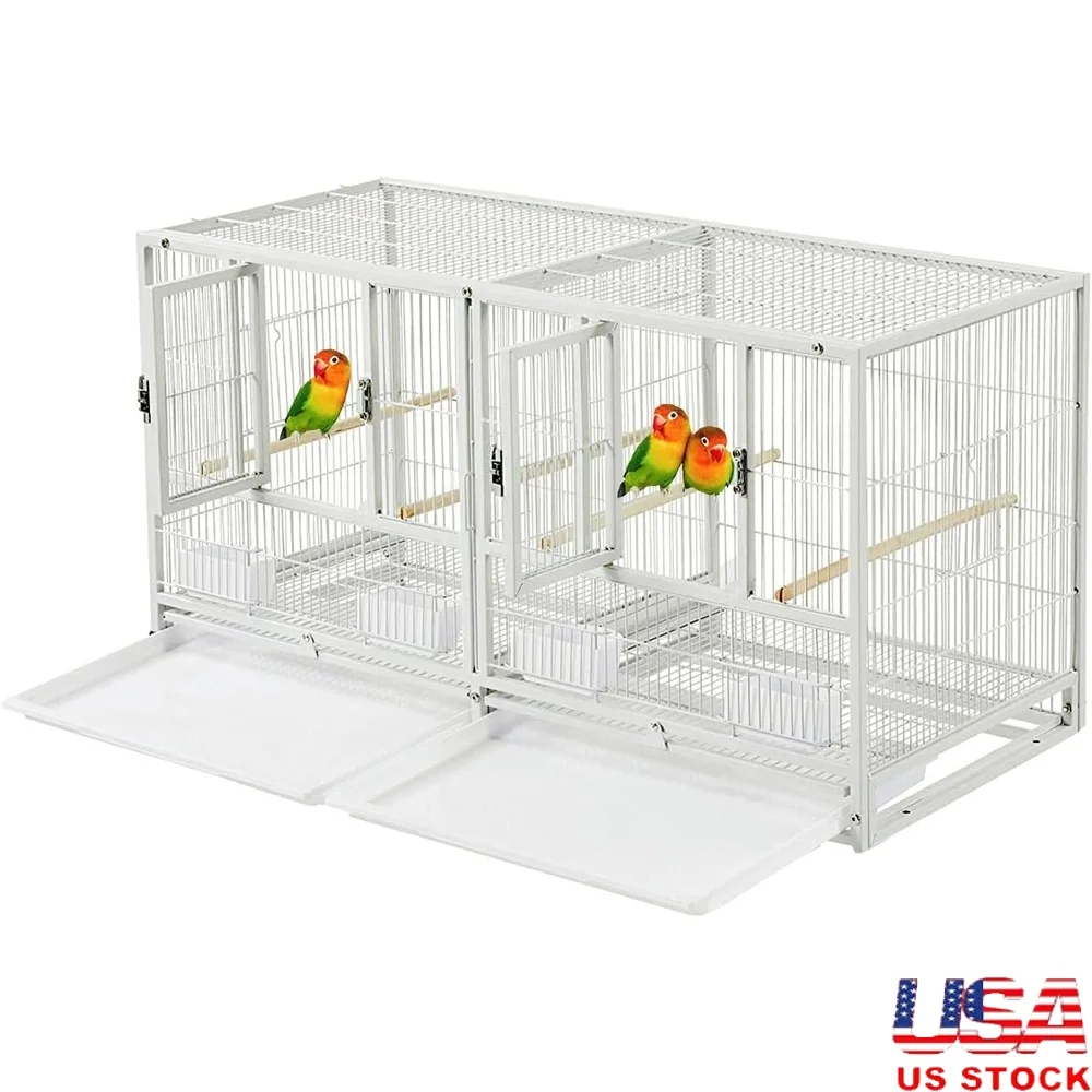 Deluxe Double Breeding Cage Center Divided Rolling Aviary Durable Metal Construction Canaries Lovebirds Cockatiels Finches
Deluxe Double Breeding Cage Center Divided Rolling Aviary Durable Metal Construction Canaries Lovebirds Cockatiels Finches